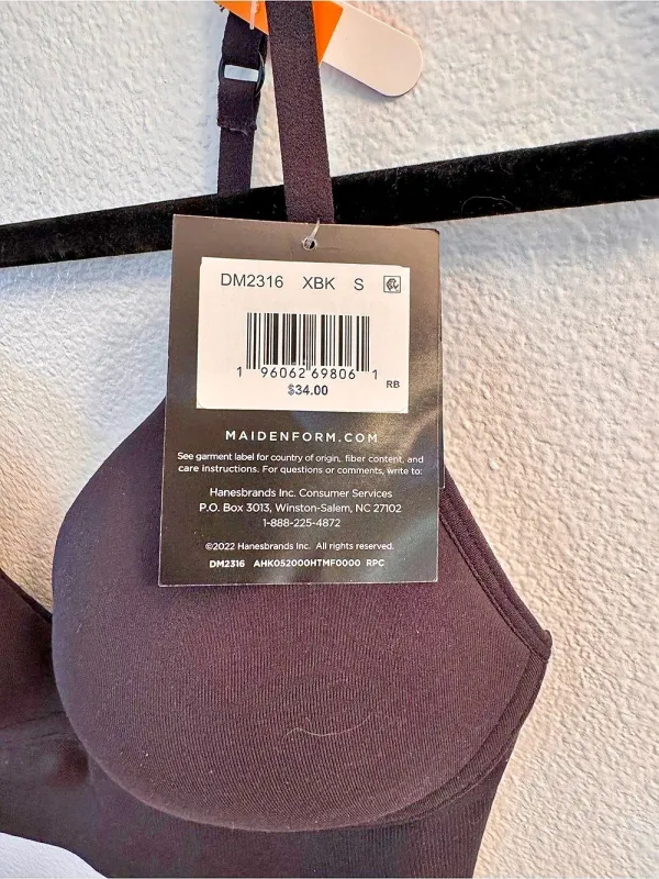 NWT Maidenform DM2316 Seamless Lift Wireless Bralette Black Size S - Image 3