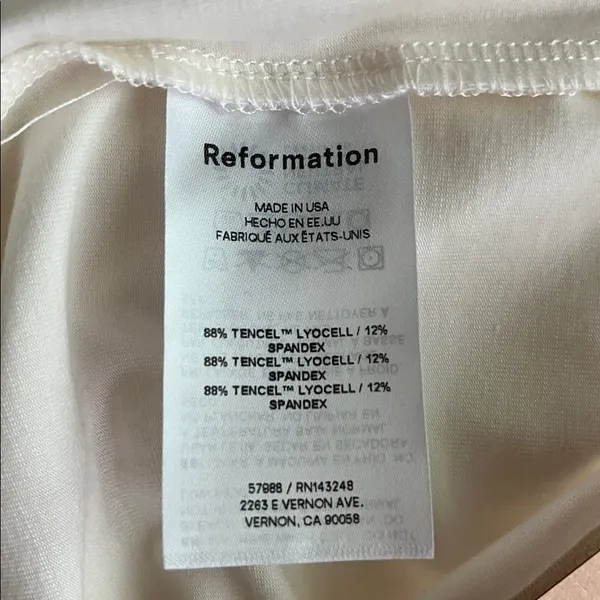 NWT•Reformation•Bardot Top in Latte•Sz M - Image 5