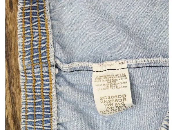 Vanity Fair Pull-On Denim Jeans with Elastic Waist Light Blue 18W Reg - Image 3