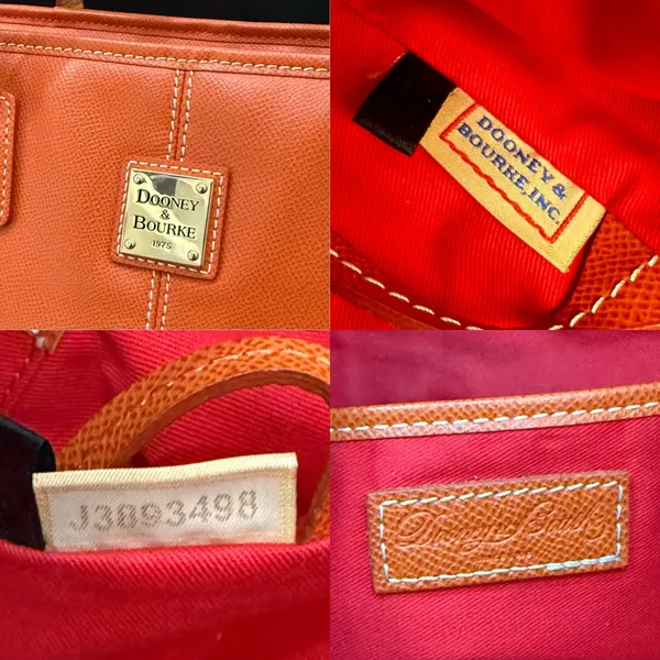 Authentic Dooney & Bourke Davis Tassel Orange Saffiano Leather Large Tote Bag - Image 13