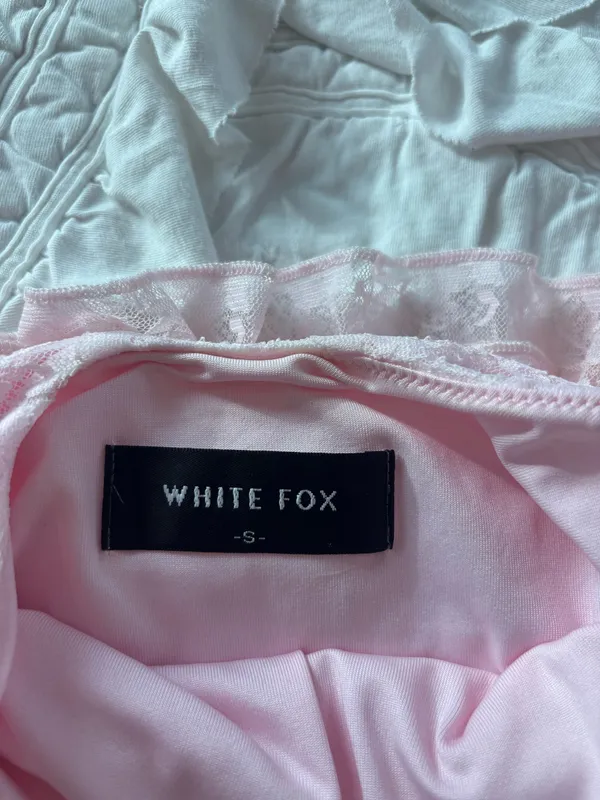 White Fox Pink hoco Dress - Image 4