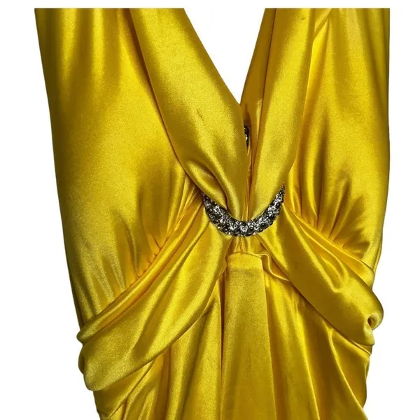 My Michelle Yellow Halter Dress - Image 4
