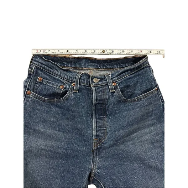 Levi’S 501® Original Fit Raw Hem‎ High Rise Women'S Jeans Sz 26 - Image 9