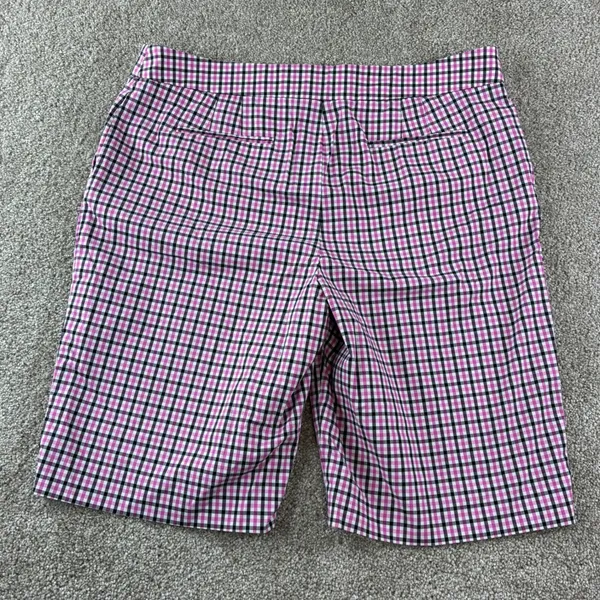 Jones New York Womens Plaid Bermuda Short Women 16 Pink Country Club Golf Resort - Image 8