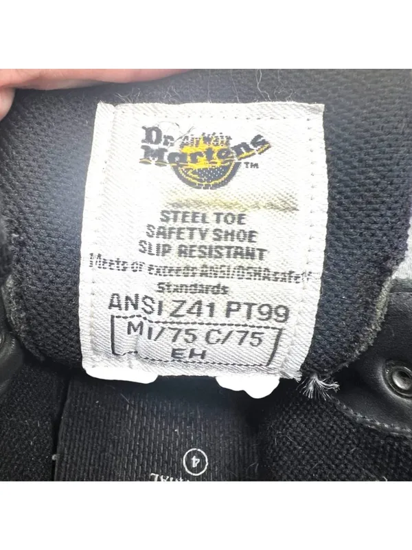 Dr. Martens 8877 Steel Toe Black Work Boots Size 4 US 6 England Made Vintage - Image 8