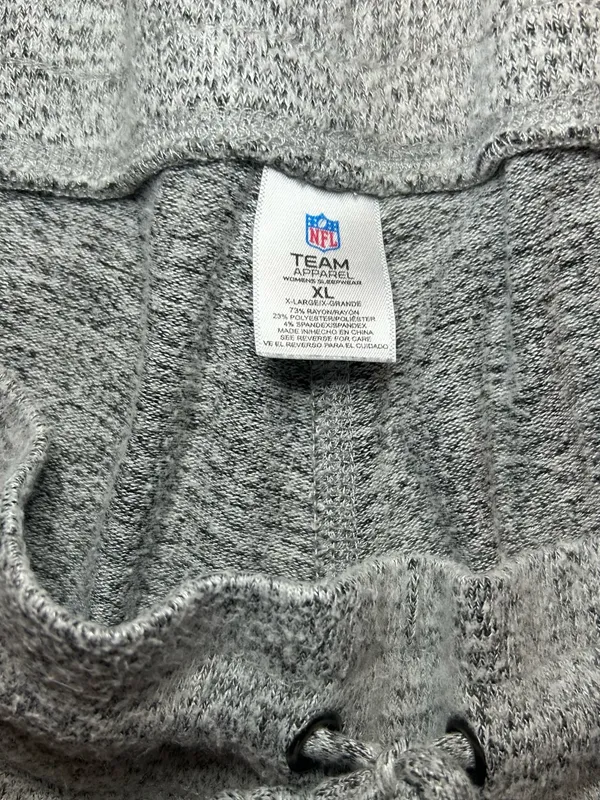 NFL Women’s Heather Gray Heather Jogger Pants with Drawstring Waist Size XL - Image 3