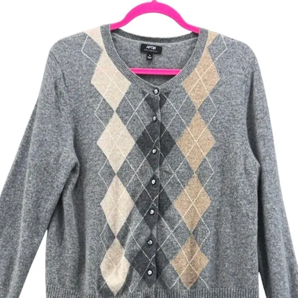 Apt 9 Cashmere‎ Cardigan Gray XL - Image 3