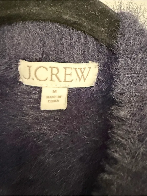 J. Crew Sweater Lady Jacket in Brushed Yarn Navy medium formal fancy girly - Image 2