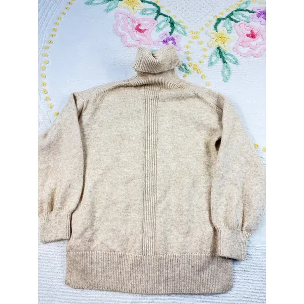 Gypsy Cloud Turtleneck Sweater Womens S‎ Beige Tan Long Sleeve Knit Pullover - Image 2