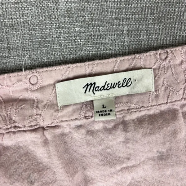 Madewell Dress Womens Large Pink Square Neck Eyelet Floral Short Sleeve Sundress - Image 2