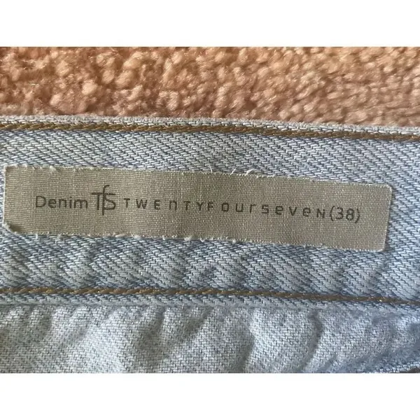TFS Twentyfourseven Women’s High Rise Mom Jeans Blue Light Wash S/M - Image 3