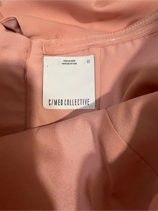 C/Meo Collective Pink Strapless Ruffle Midi Dress in Dusty Pink Size XS - Image 6