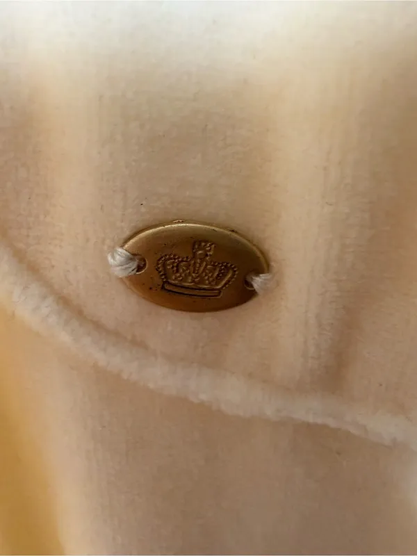 Juicy Couture Cream Velour Wide-Leg Lounge Pants with Gold Chain Trim Y2K Size M - Image 6