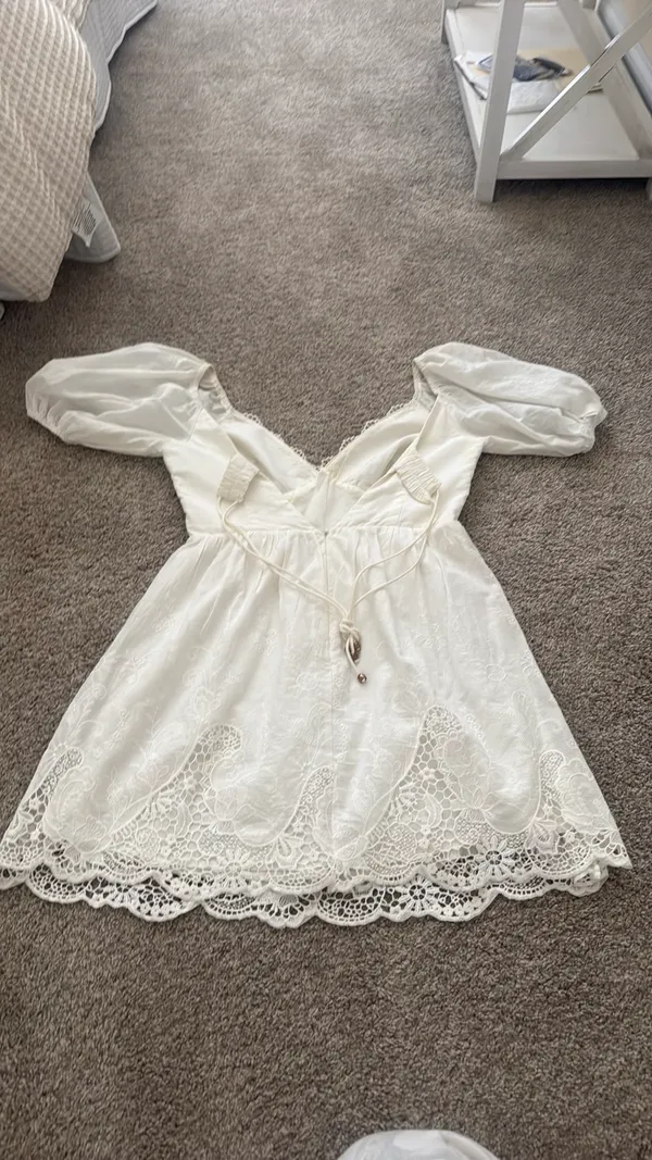 INDIKAH White Mini Dress - Image 5