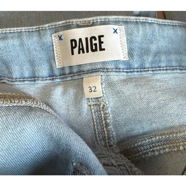 PAIGE Anessa High Rise Wide Leg Ankle Jean Light Wash Size 32 - Image 6
