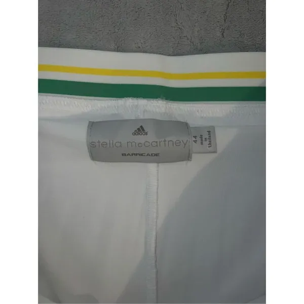 Women’s Stella McCartney Adidas Tiered Tennis Skort White 44 Green Yellow - Image 4