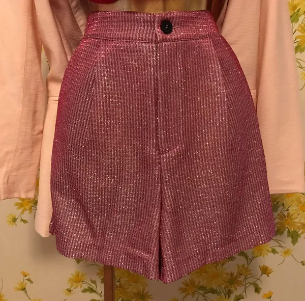 Sans Souci sparkly Pink short size M - Image 8
