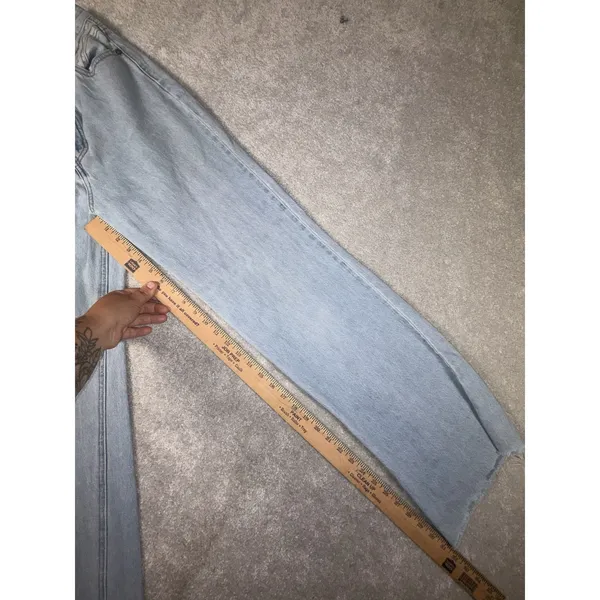 kancan wide leg jeans‎ light wash pocket details 7/27 - Image 7