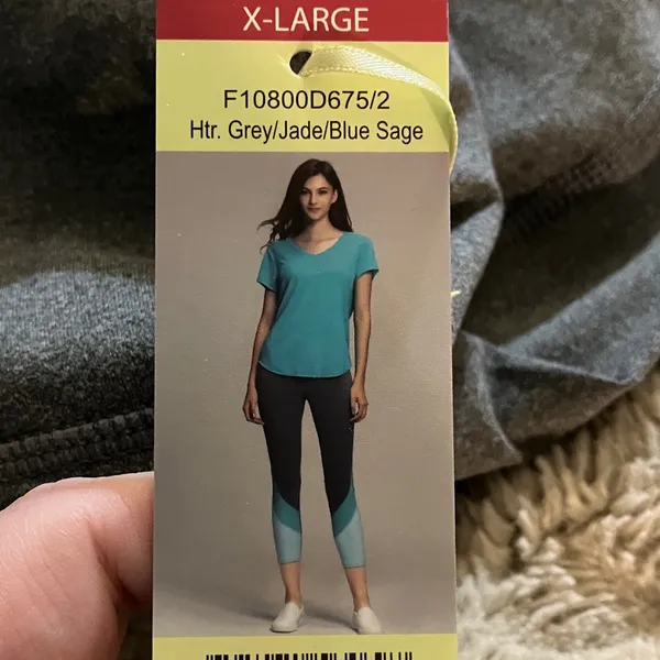 NWT Tangerine Color Block Capri, XL - Image 7