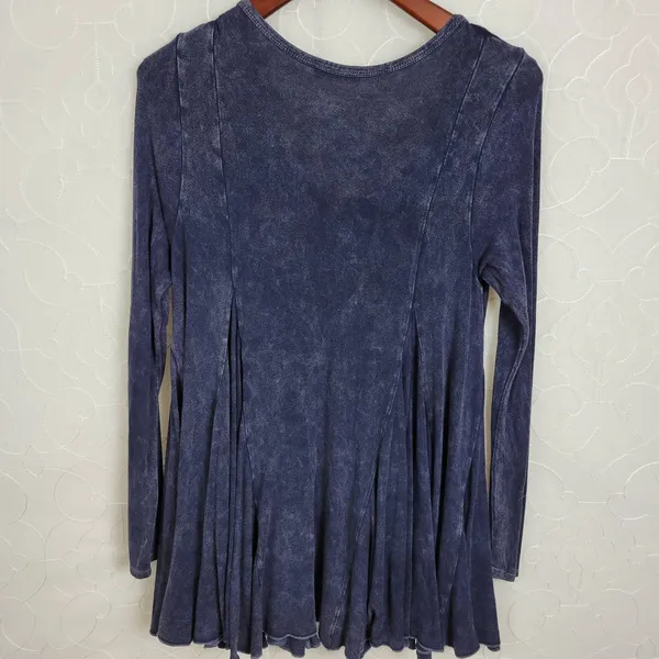 Altar'd State Womens Dress Size Small Navy Blue Flowy Long Sleeves‎ Pullover - Image 2