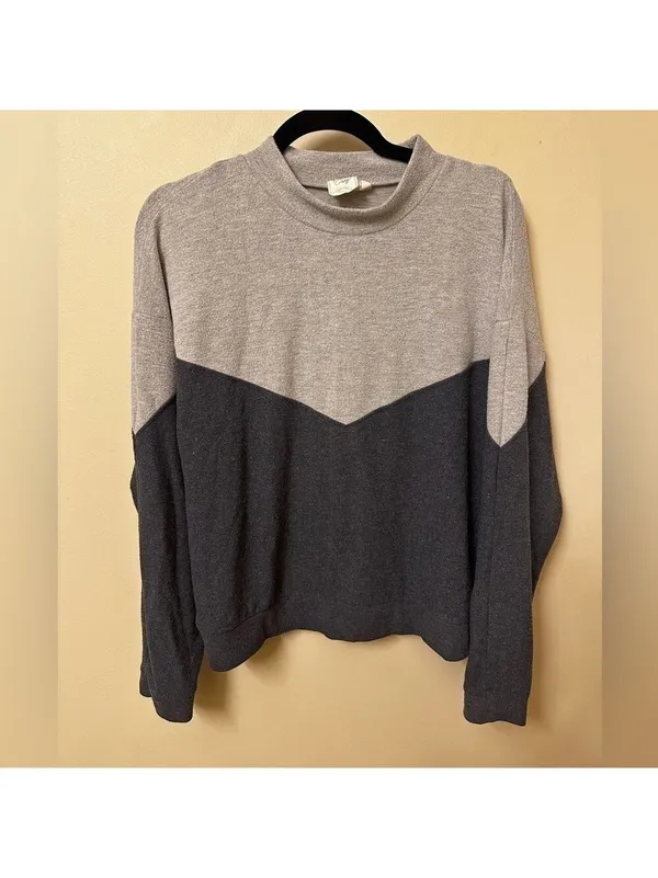 White Crow Mock Neck Sweater Small Color Block - Image 3