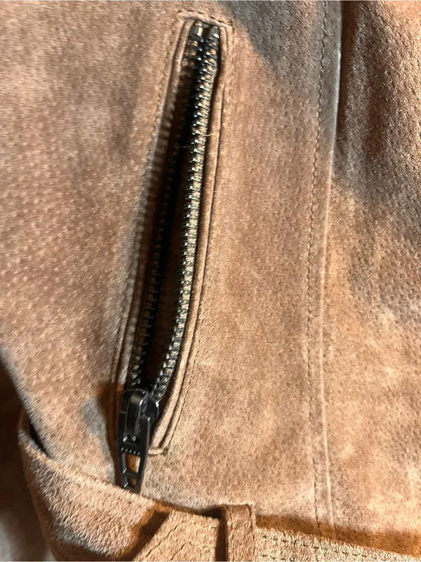 Blank NYC Suede Moto Jacket - Brown - Image 7