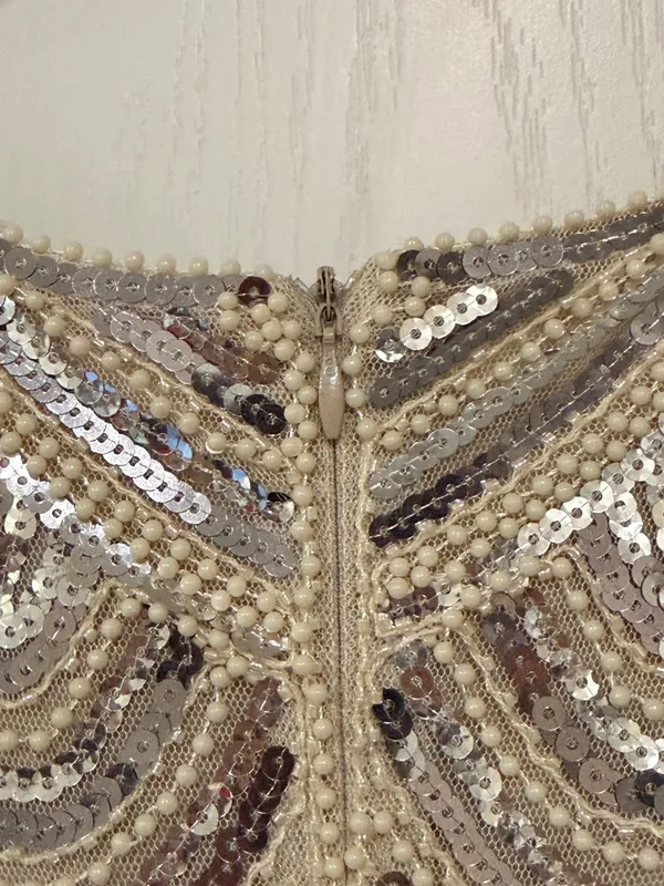 NWT Vijiv Flapper Dress Silver Size M - Image 6