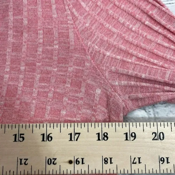 Rewind Boho Pink Crochet Detail Ribbed Long Sleeve top XL cottagecore - Image 12