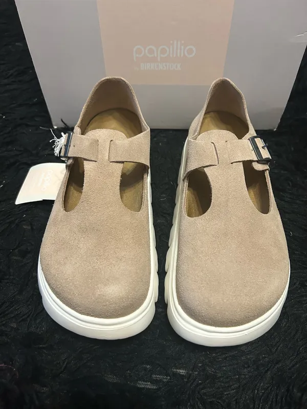 PAPILLIO by BIRKENSTOCK Mary Jane leather platform shoes women’s eur 39 new - Image 7