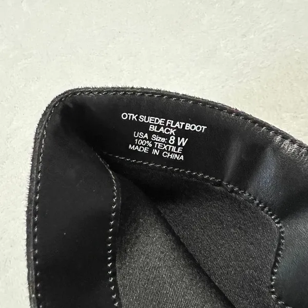 Lane Bryant OTK Suede Flat Boots Size 8W Over the Knee Wide Calf Preppy Classic - Image 7