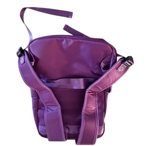 Purple Travel Backpack Carry-On Personal Item Laptop Bag USB Charging Port - Image 3