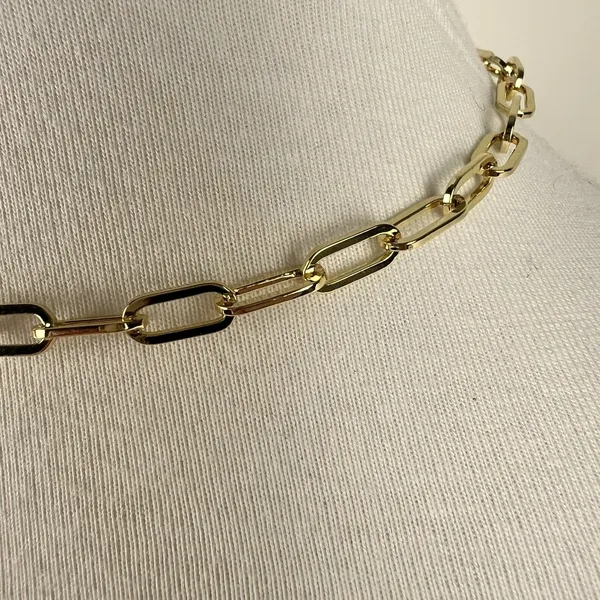 Loren Stewart x Curateur Gold Paperclip Chain Toggle Necklace 15" or Bracelet - Image 4