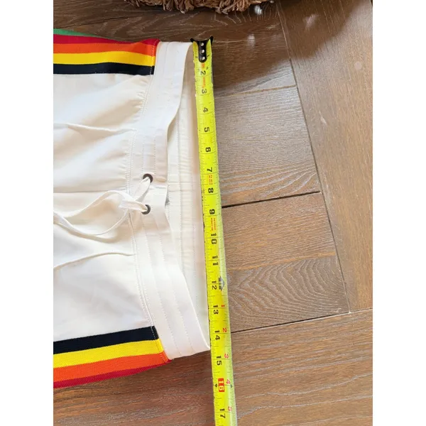 Pam & Gela Track Pants Womens White Rainbow Stripe Size M - Image 6