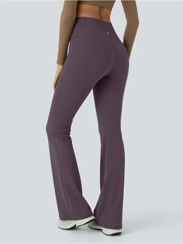 Halara UltraSculpt High Waisted Tummy Control Flare Leggings Nights Purple Small - Image 6