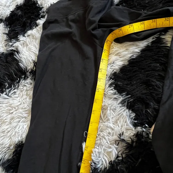 Abercrombie & Fitch Black Logo Flare Leggings Y2K 2000s Stretch Lounge Pants XS‎ - Image 6
