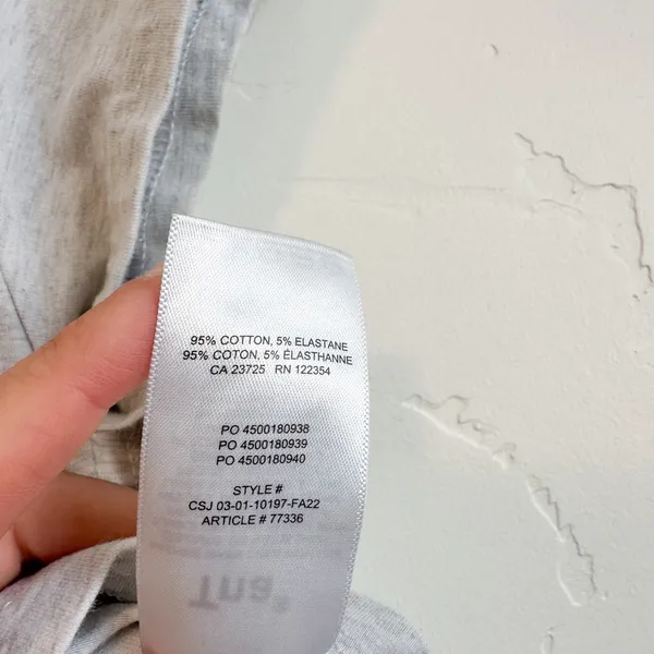 Aritzia TNA | Malibu Cotton Ruched Side Cropped Top in Heather Grey - Image 7