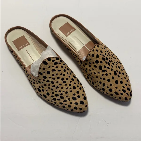 Dolce Vita Women's Leopard Spot Slip-On Mules - Tan & Black - Image 2