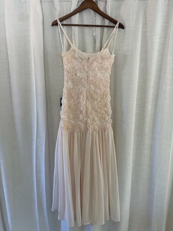 Lulus 3d rosette sheer hem maxi dress - Image 4