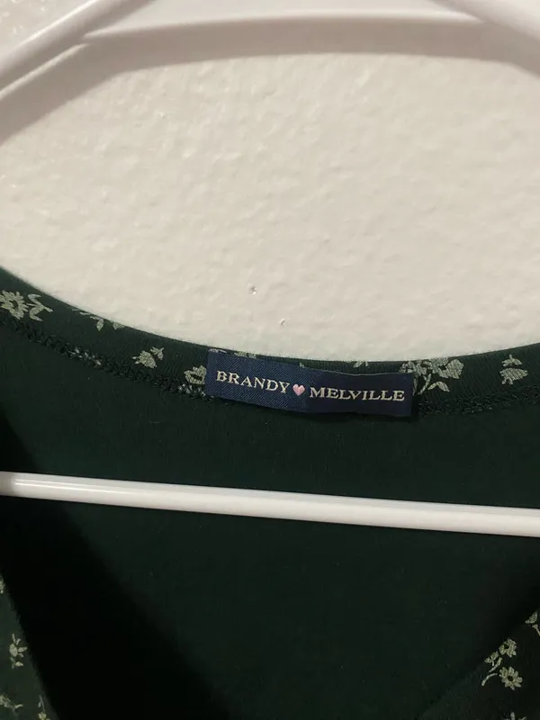 Green Brandy Melville wrap top - Image 2
