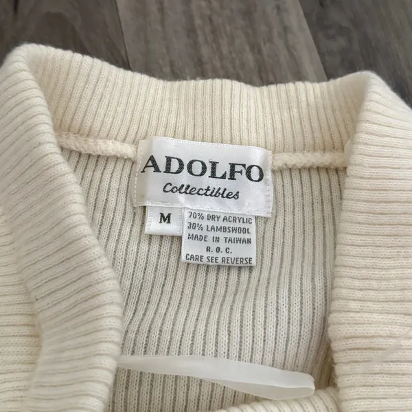 Vintage Adolfo Collectibles Pleated Lambswool Midi Dress Skirt Size M - Image 5