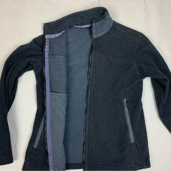 Patagonia women's small synchilla fleece zip up jacket flaw blue gorp hiking - Image 7