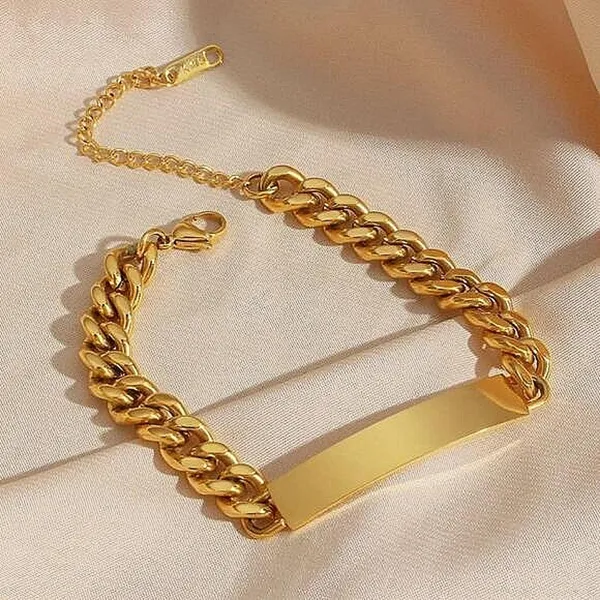 Boutique NEW 6mm‎ Unisex PVD Gold-Plated Adjustable Bangle Bracelet - Image 2