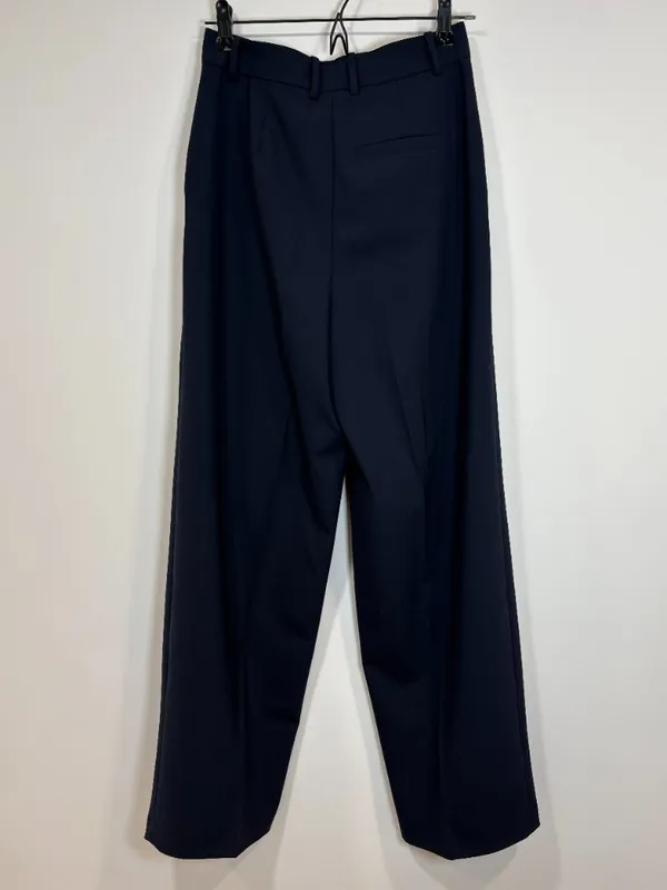 🌟 & Other Stories 🌟 Wool Blend Pleated Wide Leg Trouser Pant Navy Sz 34 - Image 3