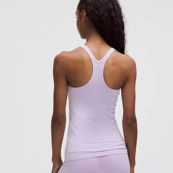 Express Light Purple Ribbed Tank Top - Image 3