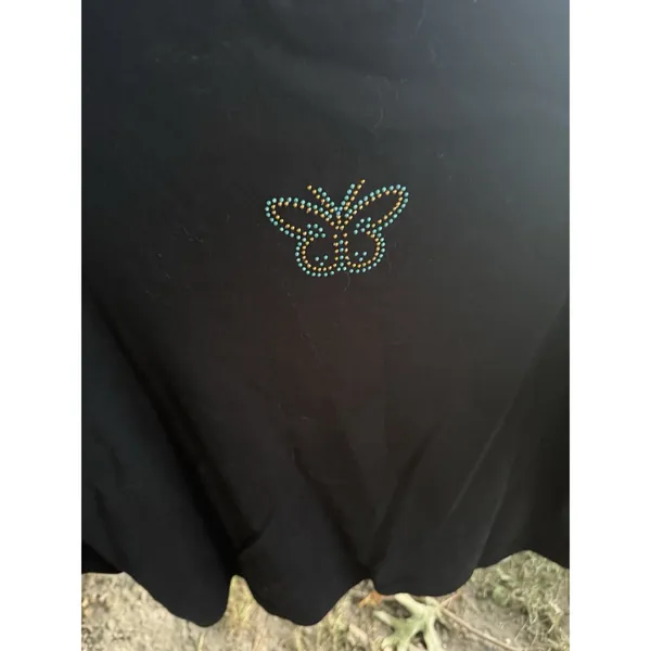 Bob‎ And Betty's Craft Women's Rhinestone And Turquoise Embellished Black Knit - Image 13