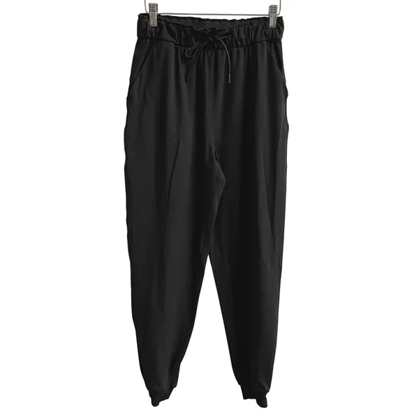 Lululemon Black Joggers‎ Women's Drawstring Waist Athletic High Rise Pants 6 - Image 3