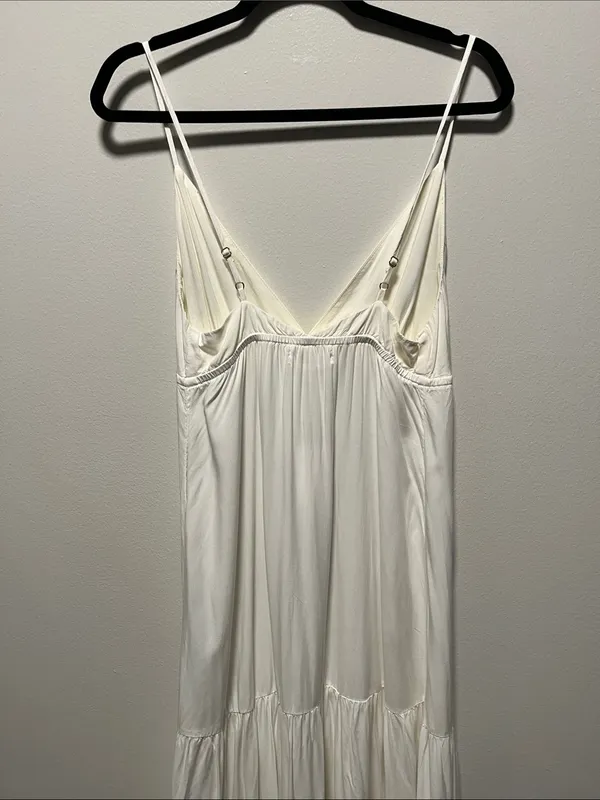 L*SPACE (NWT) Victoria Drawstring Empire Waist Maxi Cover Up Dress, Size Small - Image 7