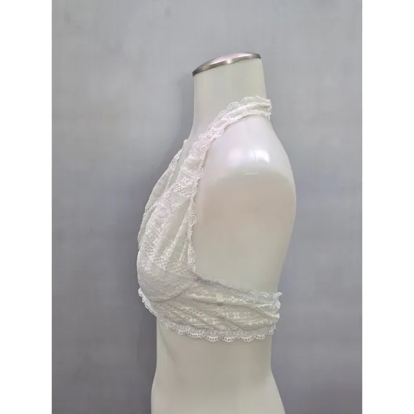 Hanky Panky White Whimsy Romantic Bridal Cottage Lingerie Lace Bralette Medium - Image 3