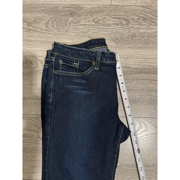 Hello! SkinnyJeans Size 30 Dark Wash Bootcut 30x32 Denim‎ Indigo Low Rise Y2K - Image 5