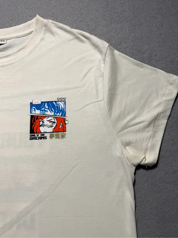Skinnydip London Women’s XXL Anime Graphic T-Shirt Cream Girl of Your Dreams - Image 3